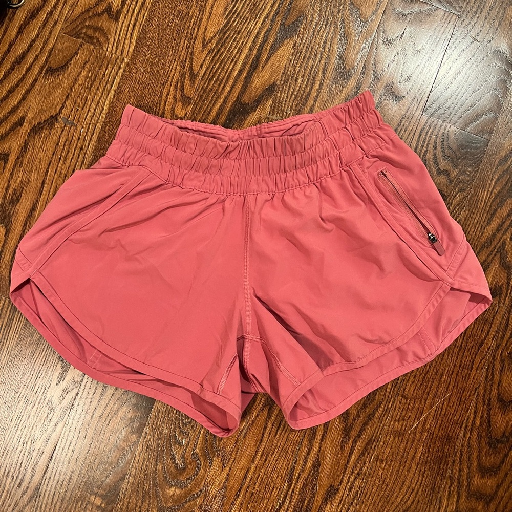 Pink Lulu Shorts, 4” inseam, Size 6